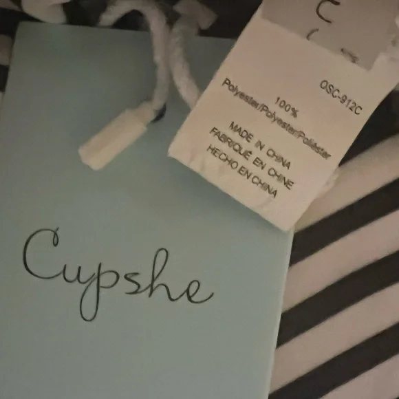 Cupshe flaming & flowers Free To Fly Print One-piece Swimsuit white pink L NWT - Picture 12 of 12